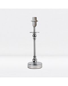 Chrome Stick Table Lamp Base with Deco Detail