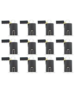 Set of 12 Fire Rated Chrome IP65 Bathroom Recessed Downlights