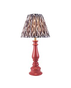 Endon Lighting - Myrtle & Ikat 25cm - 116363 - Pink Warm Brass Grey Table Lamp With Shade