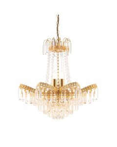 Endon Lighting - Adagio - 96819-GO - Gold Clear Glass 9 Light Chandelier