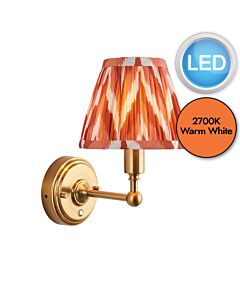 Endon Lighting - Burley Rechargeable & Zigzag 16cm - 114825 - LED Aged Brass Orange Touch Wall Light