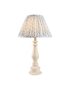 Endon Lighting - Myrtle & Leaf 30cm - 114954 - White Warm Brass Blue Table Lamp With Shade