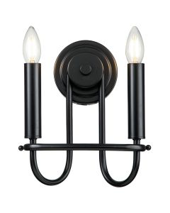 Kichler Lighting - Capitol Hill - KL-CAPITOL-HILL2-BLK - Black 2 Light Wall Light