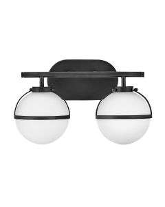 Hinkley Lighting - Hollis - HK-HOLLIS2-O-BK-BATH - Black Opal Glass 2 Light IP44 Bathroom Wall Light