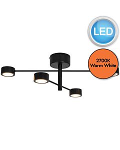 Nordlux - Clyde - 2412260103 - LED Black Flush Ceiling Light