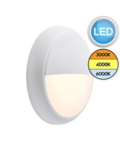 Saxby Lighting - Hero - 95546 & 95539 - LED White Opal IP65 Eyelid Bezel Outdoor Bulkhead Light