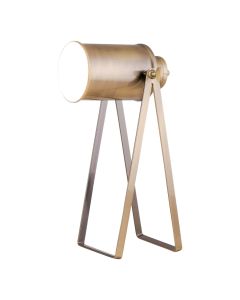 Antique Brass Tripod Spotlight Style Table Lamp