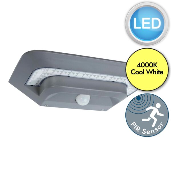 Lutec - Ghost Solar - 6901401337 - LED Silver Clear IP44 Outdoor Sensor Wall Light