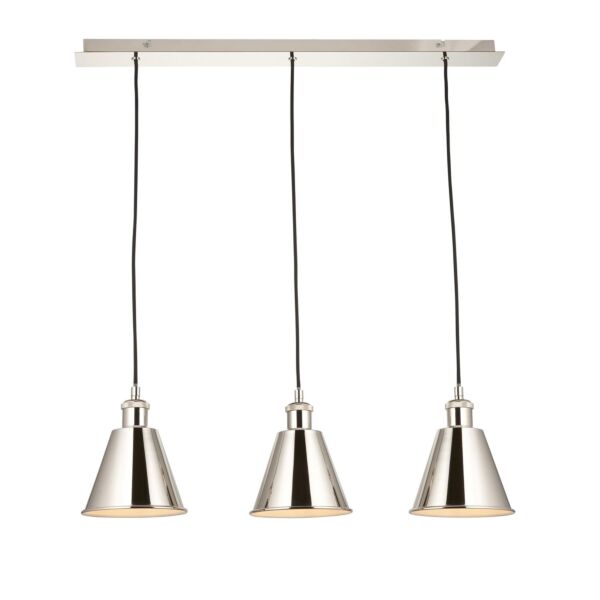 Kallepo - Nickel 3 Light Bar Ceiling Pendant Light