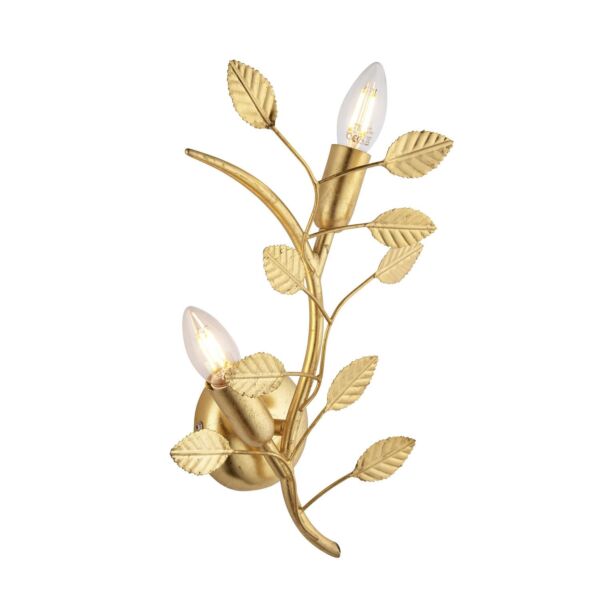 Row - Gold Leaf 2 Light Wall Light