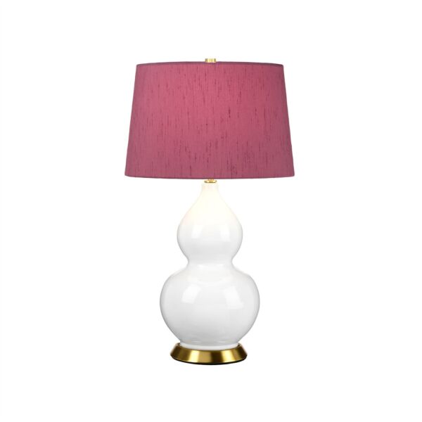 Elstead Lighting - Isla - ISLA-AB-TL-PURPLE - White Aged Brass Purple Ceramic Table Lamp With Shade