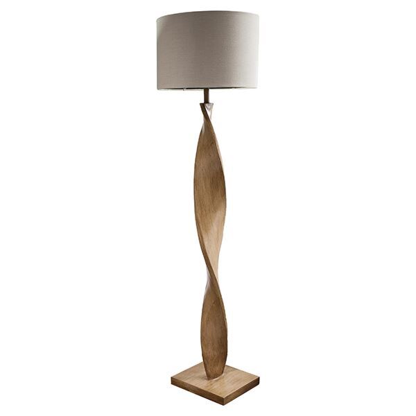 Endon Lighting - Abia - 95454 - Oak Resin Natural Floor Lamp