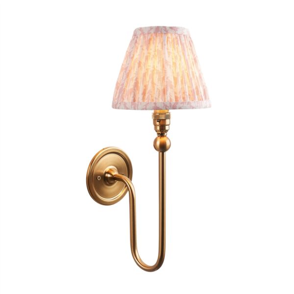 Endon Lighting - Santiago - 115031 - Aged Brass Peach Wall Light