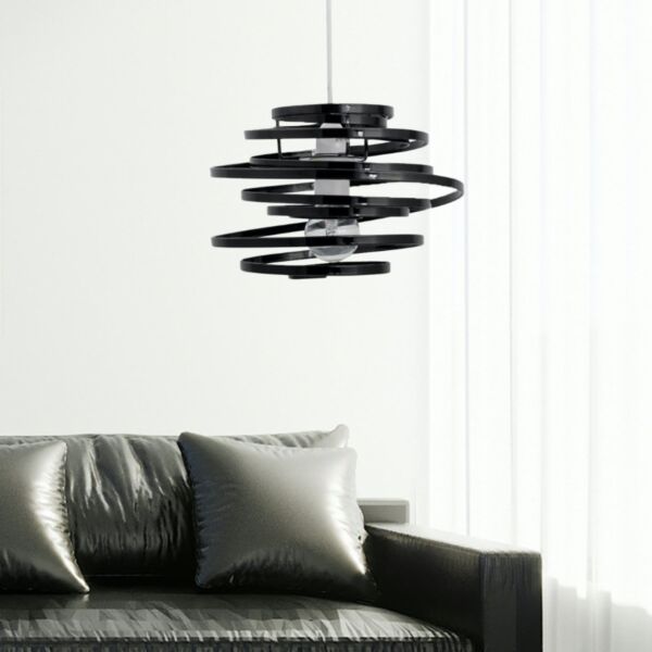 Black Metal Swirl Easy Fit Light Shade