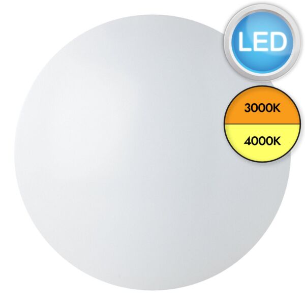 Megaman - Renzo medium - 710430 - LED White Opal IP44 Bathroom Ceiling Flush Light