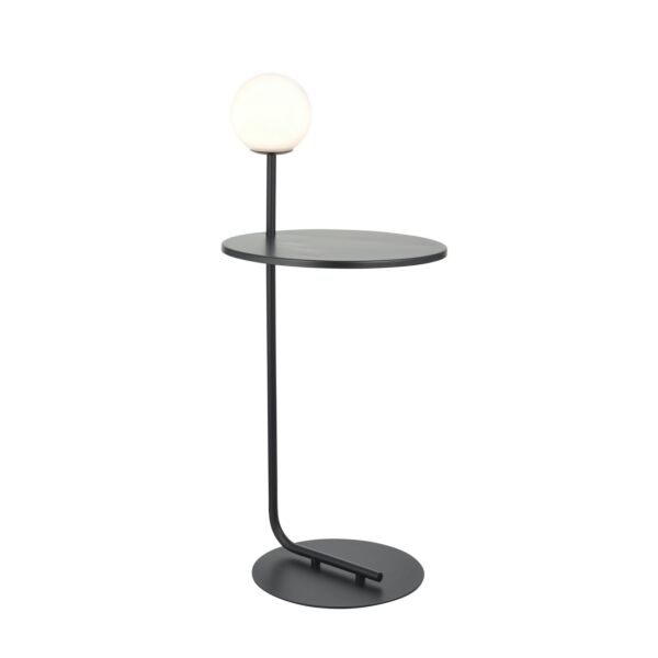 Levine - Black Opal Glass Floor Reading Lamp