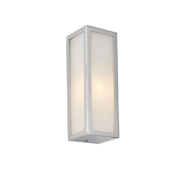 Endon Lighting - Newham - 96219 - Chrome Frosted Glass IP44 Bathroom Strip Wall Light