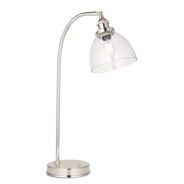 Kallepo - Nickel & Clear Glass Task Table Lamp