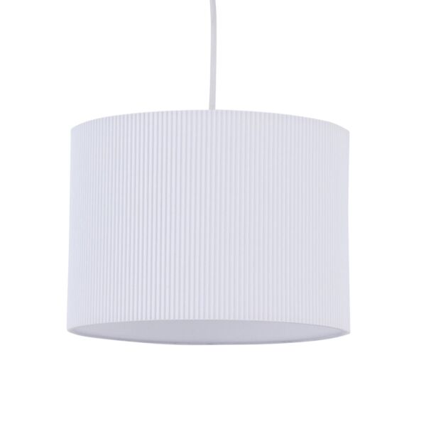 White Pleated 30cm Pendant Lightshade