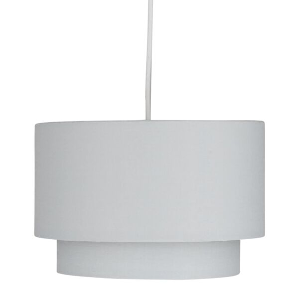 Light Grey 2 Tier Ceiling Light Shade