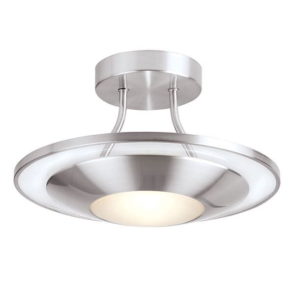 Endon Lighting - Firenz - 387-30SC - Chrome Clear Frosted Glass Flush Ceiling Light