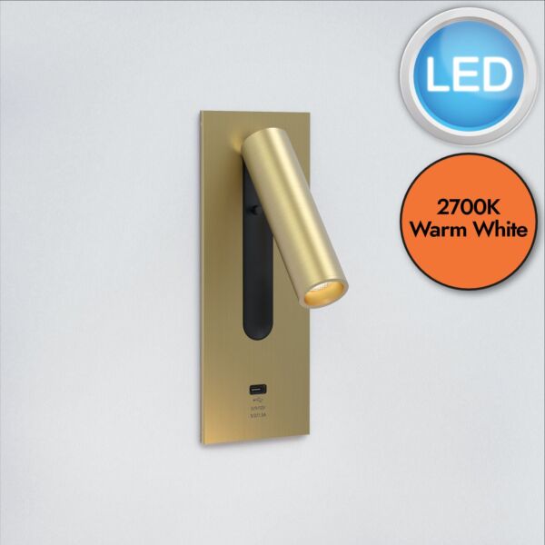 Astro Lighting - Fuse - 1215145 - LED Gold Reading Wall Light