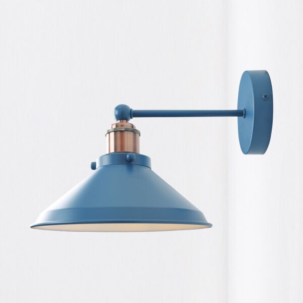 Maxwell - Mirage Blue Brushed Copper Wall Light