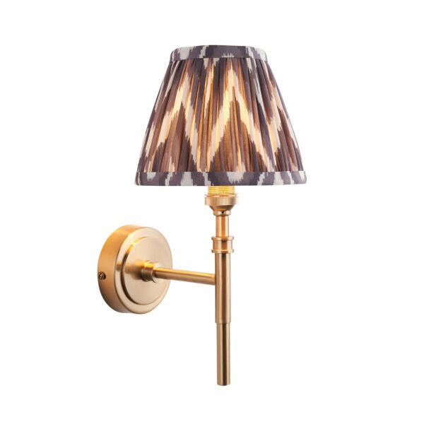 Endon Lighting - Chester - 114602 - Aged Brass Grey Wall Light