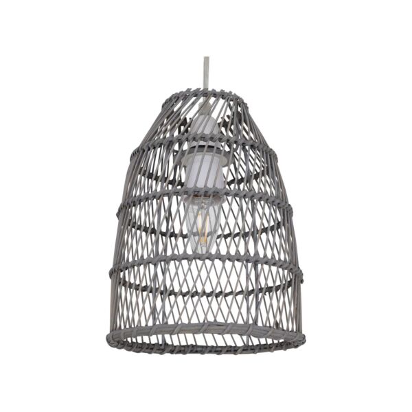 Bamboo - Grey Bamboo Easy Fit Pendant Shade