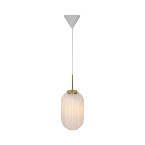 Nordlux - Milford 20 - 2213203001 - Satin Brass Opal Glass Ceiling Pendant Light