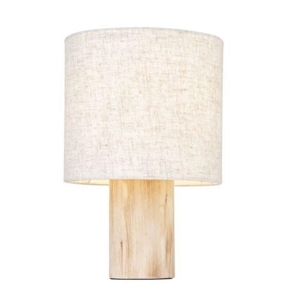 Endon Lighting - Durban - 101680 - Natural Eucalyptus Wood Table Lamp With Shade