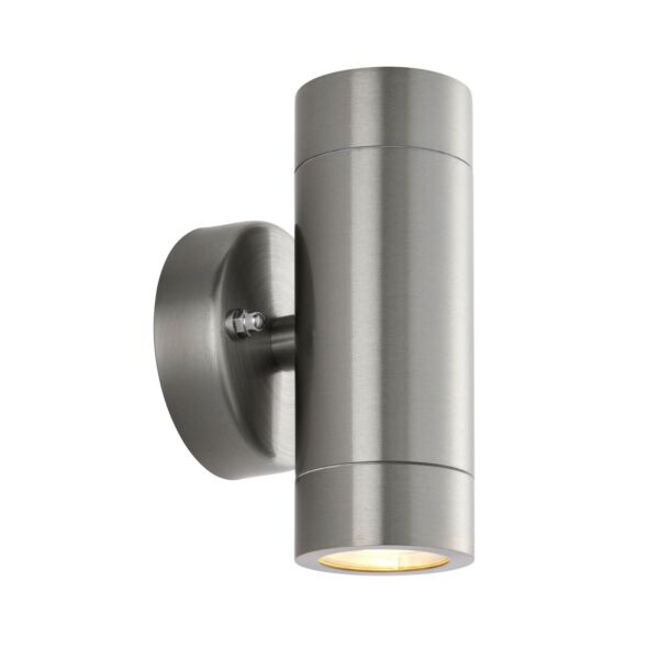 Saxby Lighting - Palin - 101350 - Stainless Steel Clear Glass 2 Light IP65 Outdoor Wall Washer Light