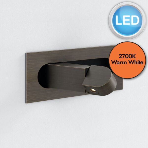 Astro Lighting - Digit - 1323042 - LED Bronze Reading Wall Light