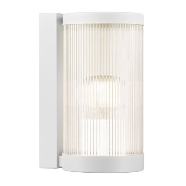 Nordlux - Coupar - 2218061001 - White Clear Ribbed Glass IP54 Outdoor Wall Light