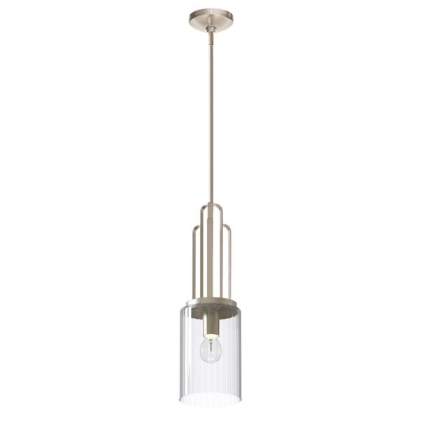 Quintiesse - Kimrose - QN-KIMROSE-MP-PN - Nickel Clear Glass Ceiling Pendant Light