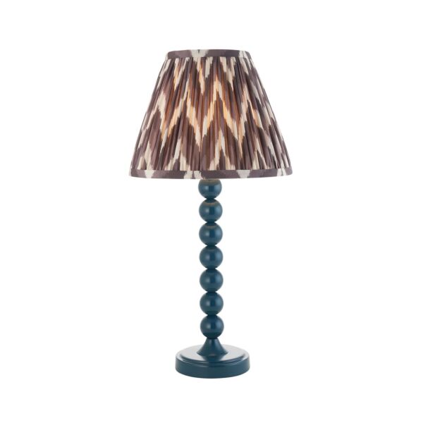 Endon Lighting - Higgledy & Zigzag 25cm - 114714 - Blue Grey Table Lamp With Shade