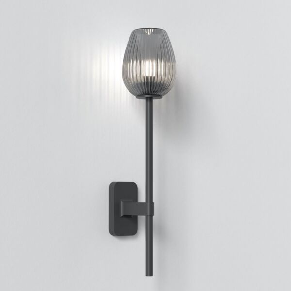 Astro Lighting - Tacoma Single Grande 1429006 - IP44 Matt Black Wall Light Excluding Shade