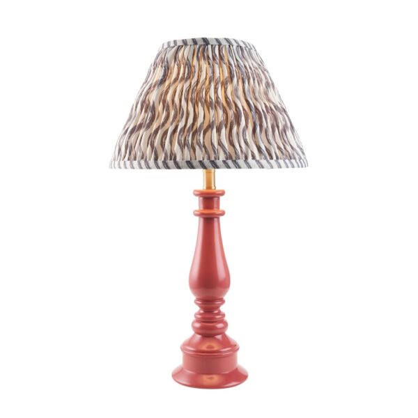 Endon Lighting - Myrtle & Ripple 30cm - 114900 - Pink Warm Brass Grey Table Lamp With Shade