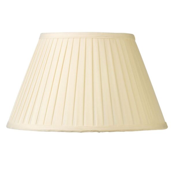 Pleated - 35cm Cream Faux Silk Shade for Table or Floor Lamp