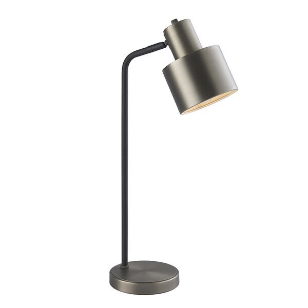 Endon Lighting - Mayfield - 95470 - Brushed Silver Black Task Table Lamp