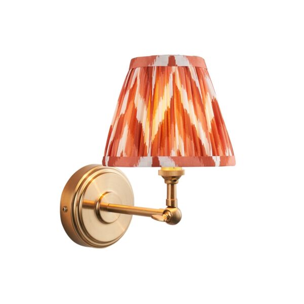 Endon Lighting - Step Wing & Zigzag 16cm - 115783 - Aged Brass Orange Wall Light