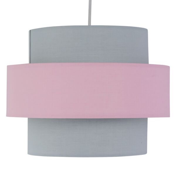 Pink and Grey Two Tier Light Shade