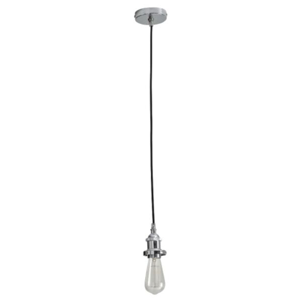 Flex Suspension - Polished Chrome Pendant Kit with Black Fabric Cable