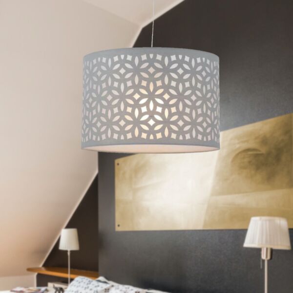 Grey Laser Cut 33cm Pendant Lightshade