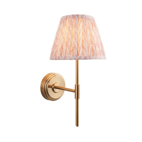 Endon Lighting - Step T Bar & Leaf 20cm - 116062 - Aged Brass Peach Wall Light