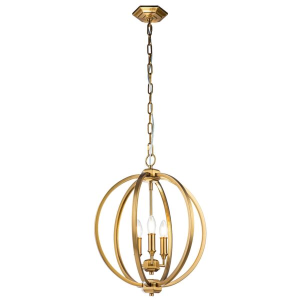 Feiss Lighting - Corinne - FE-CORINNE-3P-M-BB - Brass 3 Light Ceiling Pendant Light