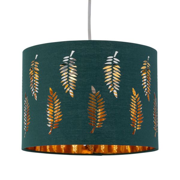 Fern - Dark Green Cut Out 25cm Pendant Lightshade