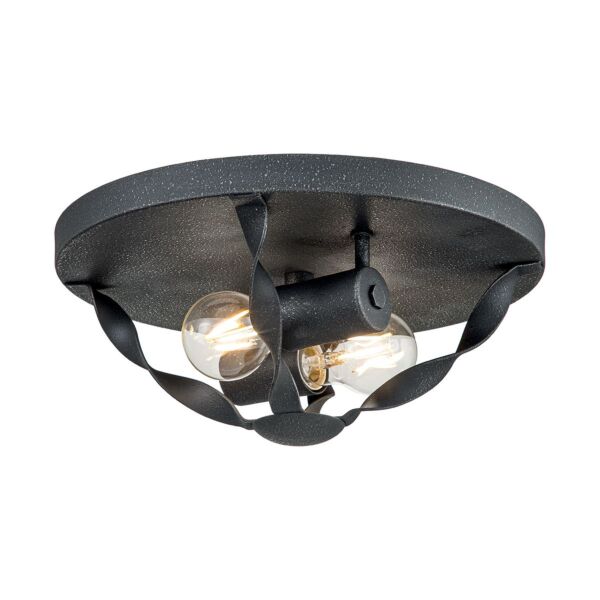 Quoizel Lighting - Bradbury - QZ-BRADBURY-F-GK - Grey Ash 2 Light Flush Ceiling Light