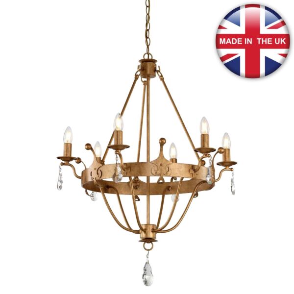 Elstead - Windsor WINDSOR6-GOLD Chandelier