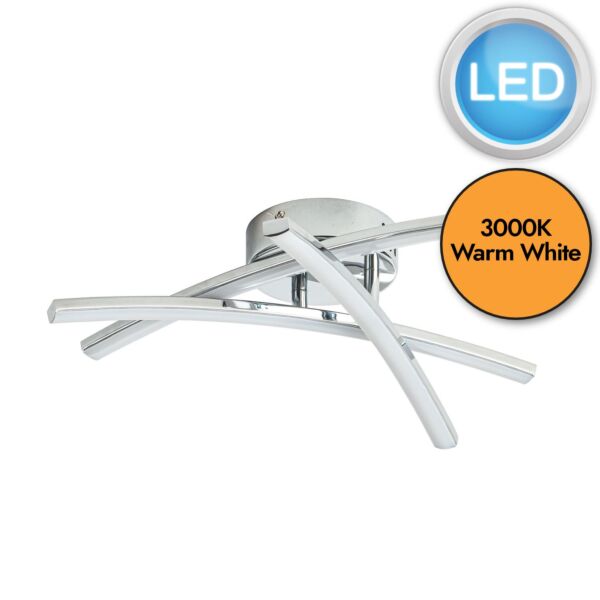 Yardley - Polished Chrome LED Flush Ceiling Light